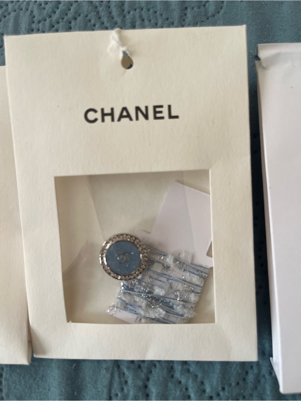 Chanel Button/Broach Trio - Multicolor, Blue, Black - Picture 3 of 5